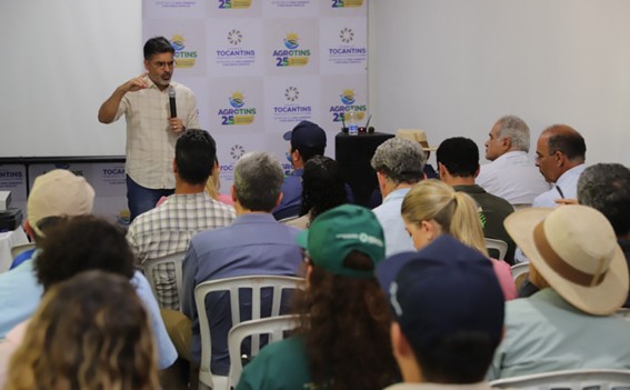 Secretário Marcello Lelis explica funcionamento do Programa Jurisdicional de REDD+ aos representantes do Agro. - Foto: Whashington Luis/Governo do Tocantins